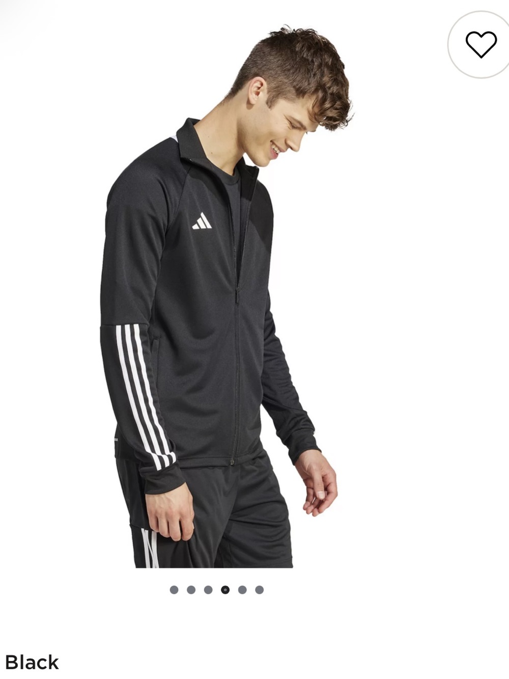 Adidas men’s Sereno cut three stripes, slim track jacket size XL